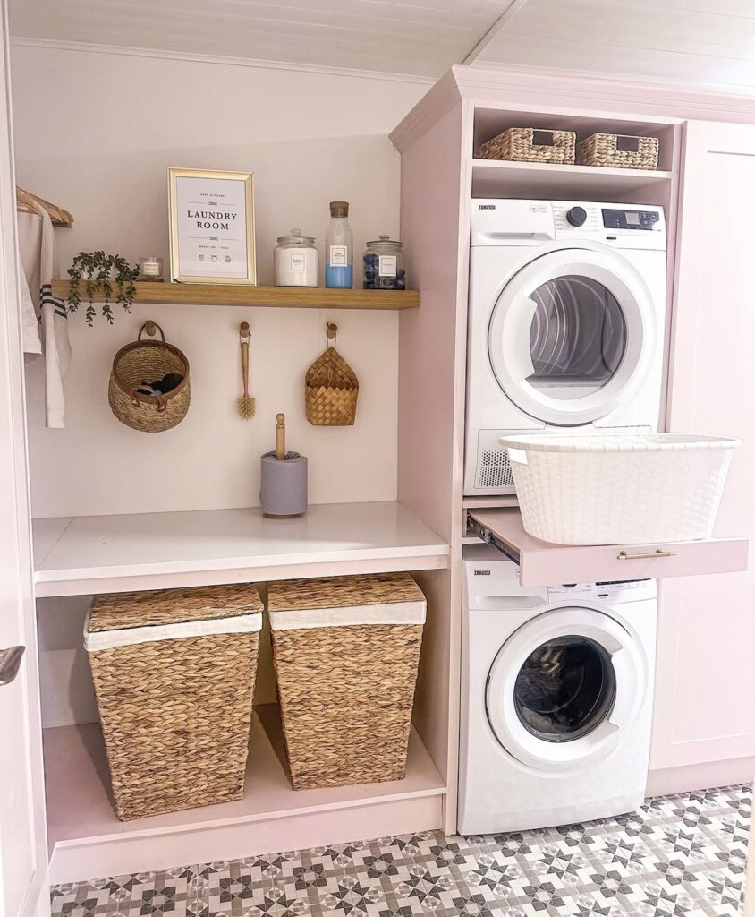 A laundry room.