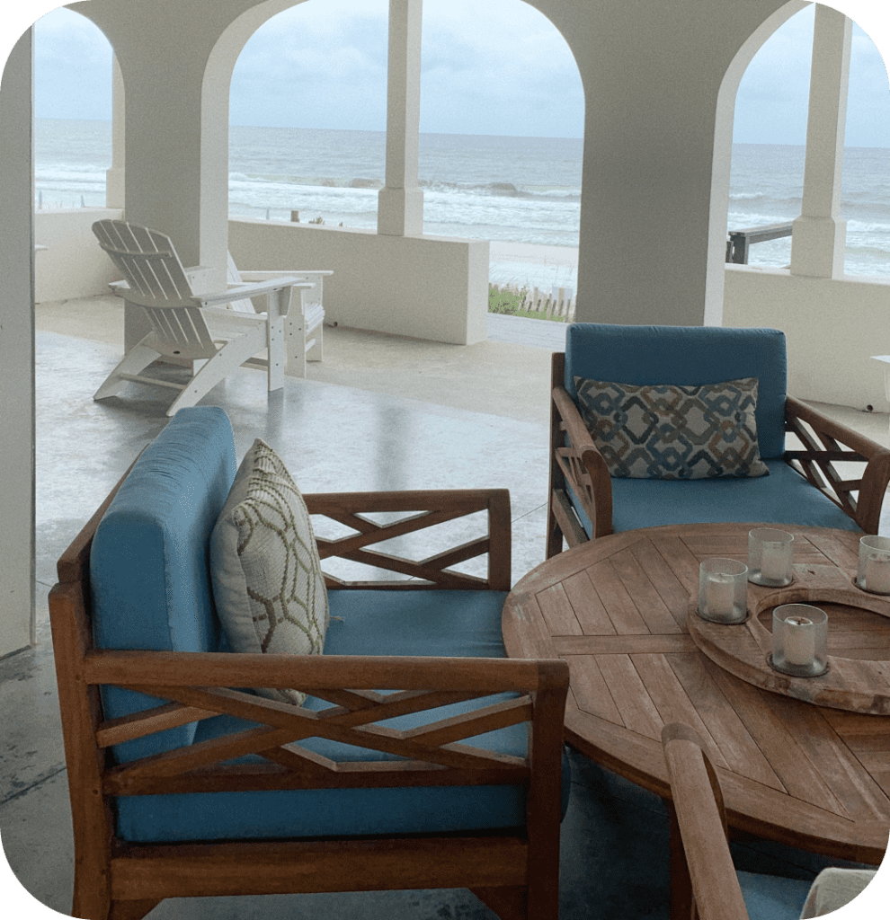 A coastal living room.