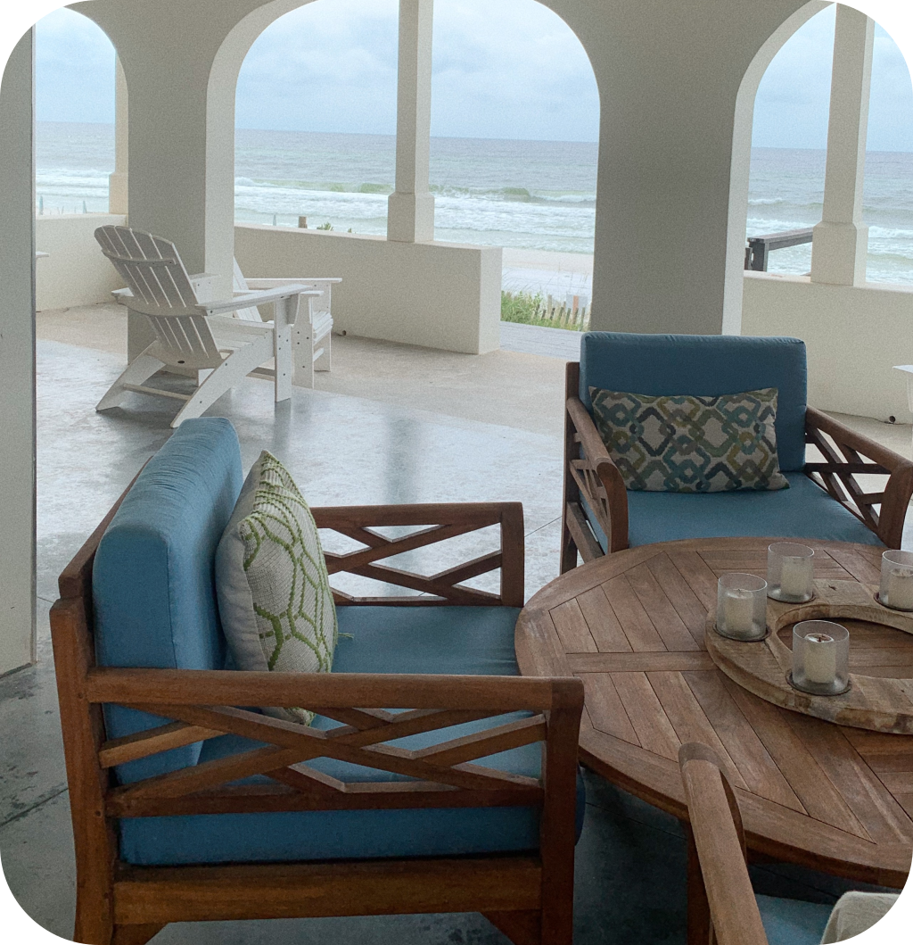 A coastal living room.