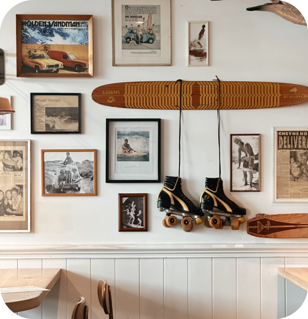 A coastal gallery wall.