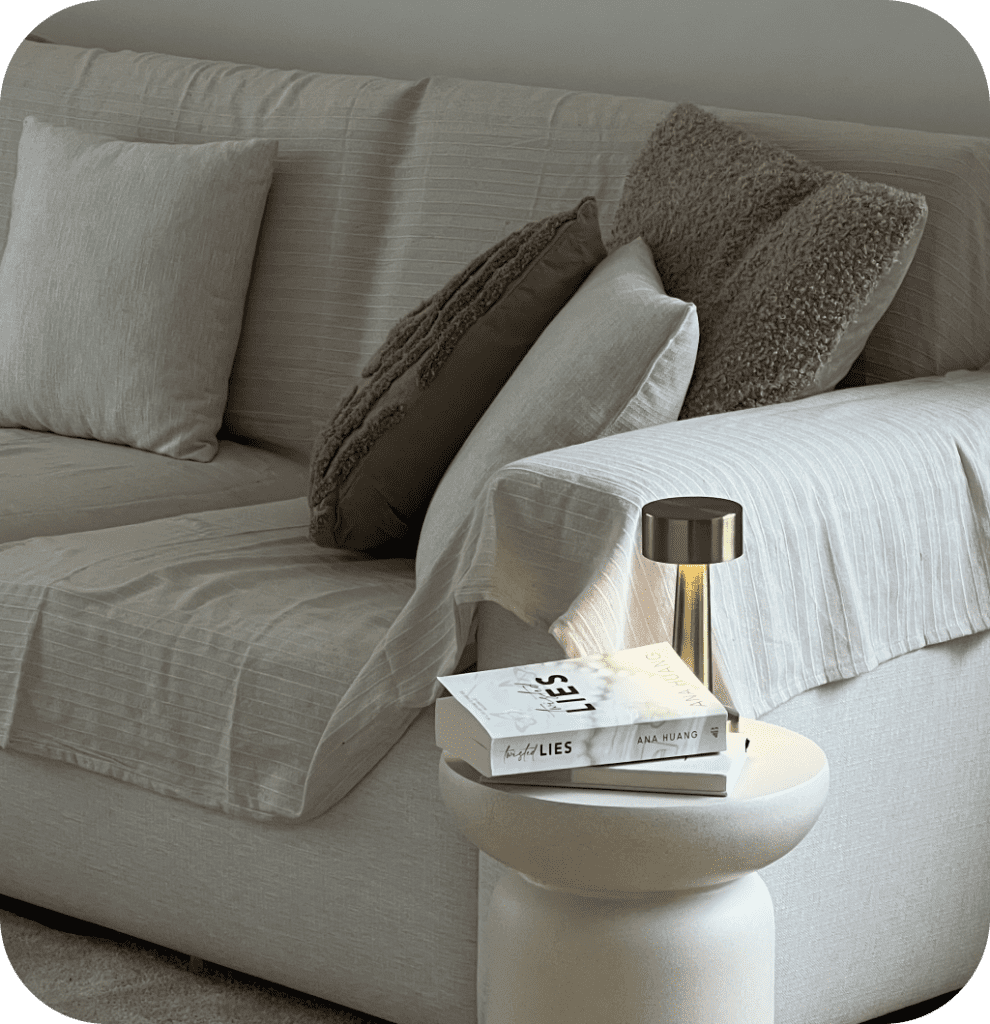 A minimalist living room.