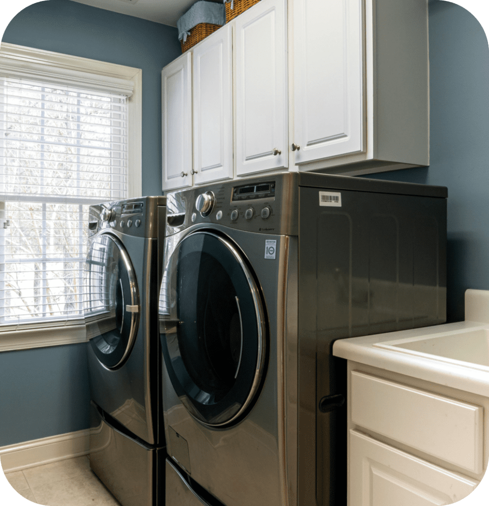 A laundry room.