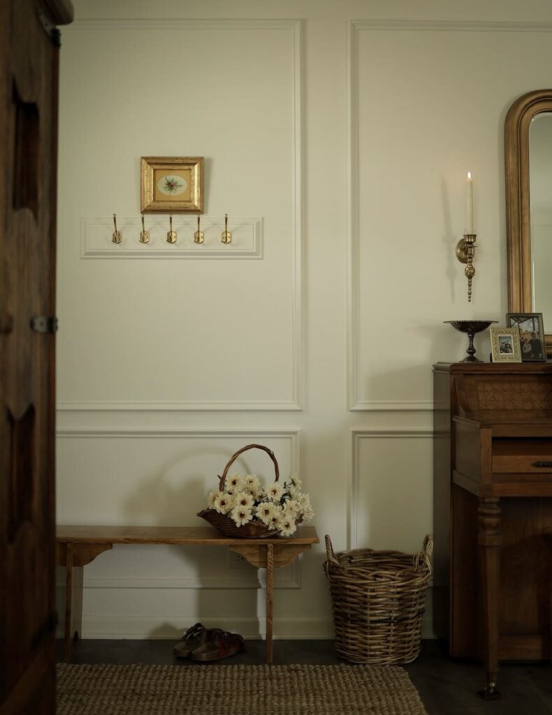 An entryway with storage.