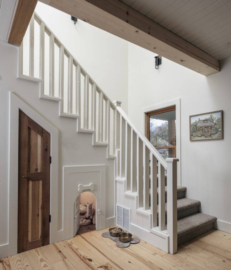 An under stairs closet.