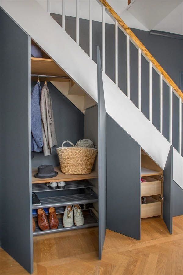 An under stairs closet.