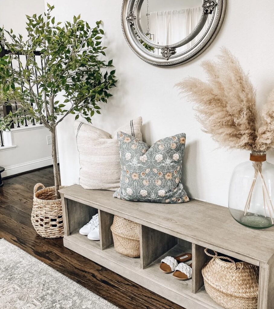 An entryway with storage.