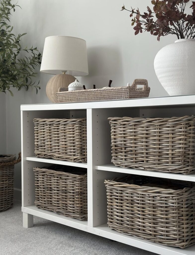 An entryway with storage.