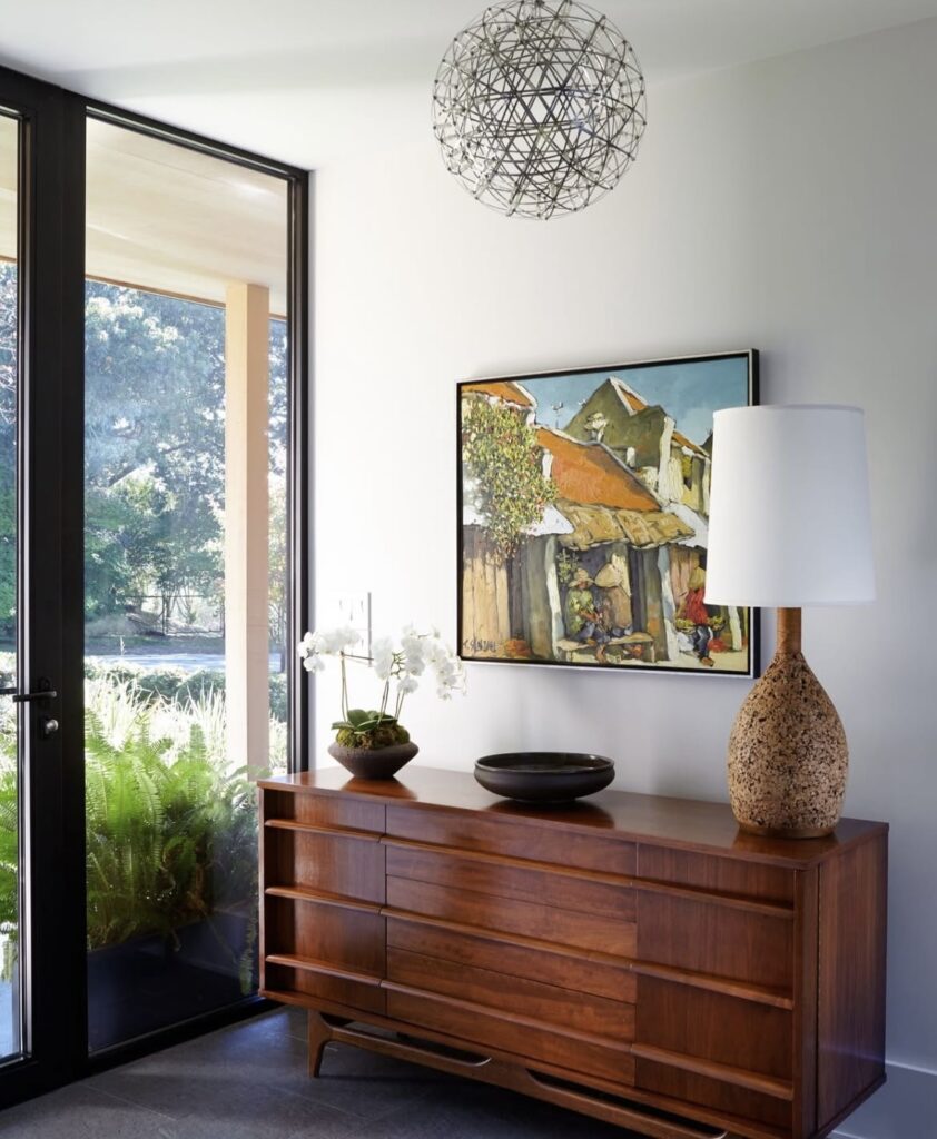 An entryway with storage.