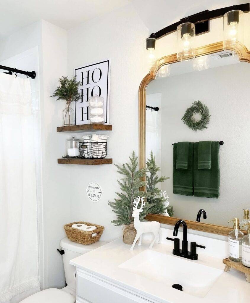 A bathroom counter decor.