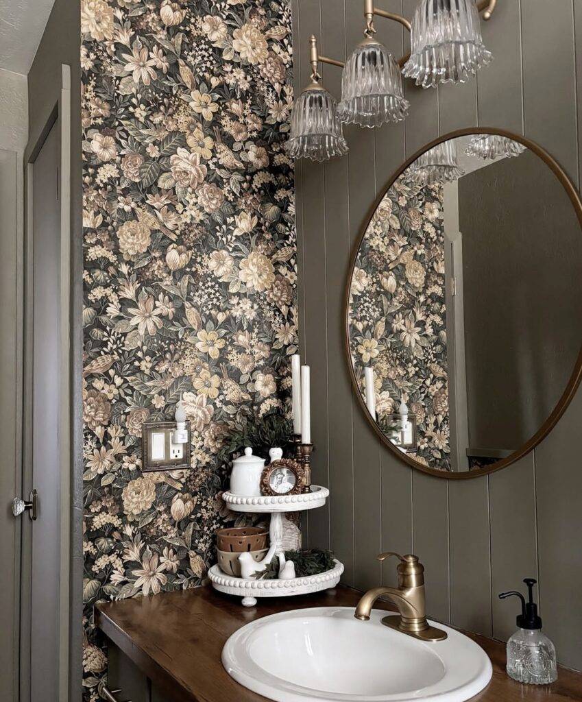 A bathroom counter decor.