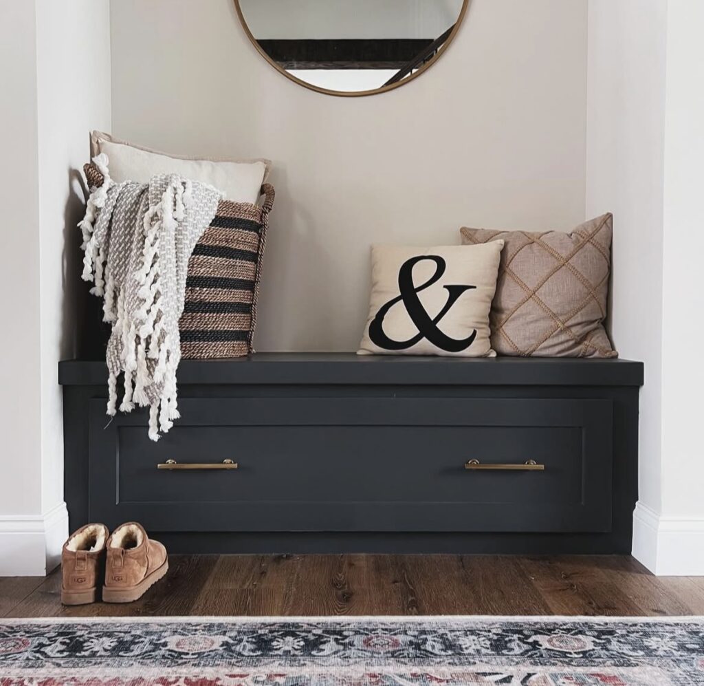 An entryway with storage.