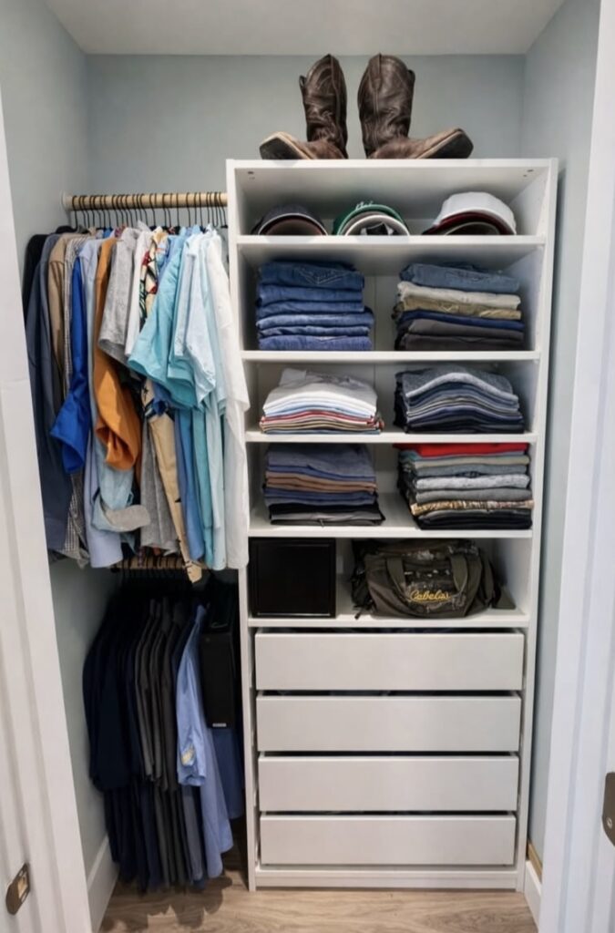 A small closet.