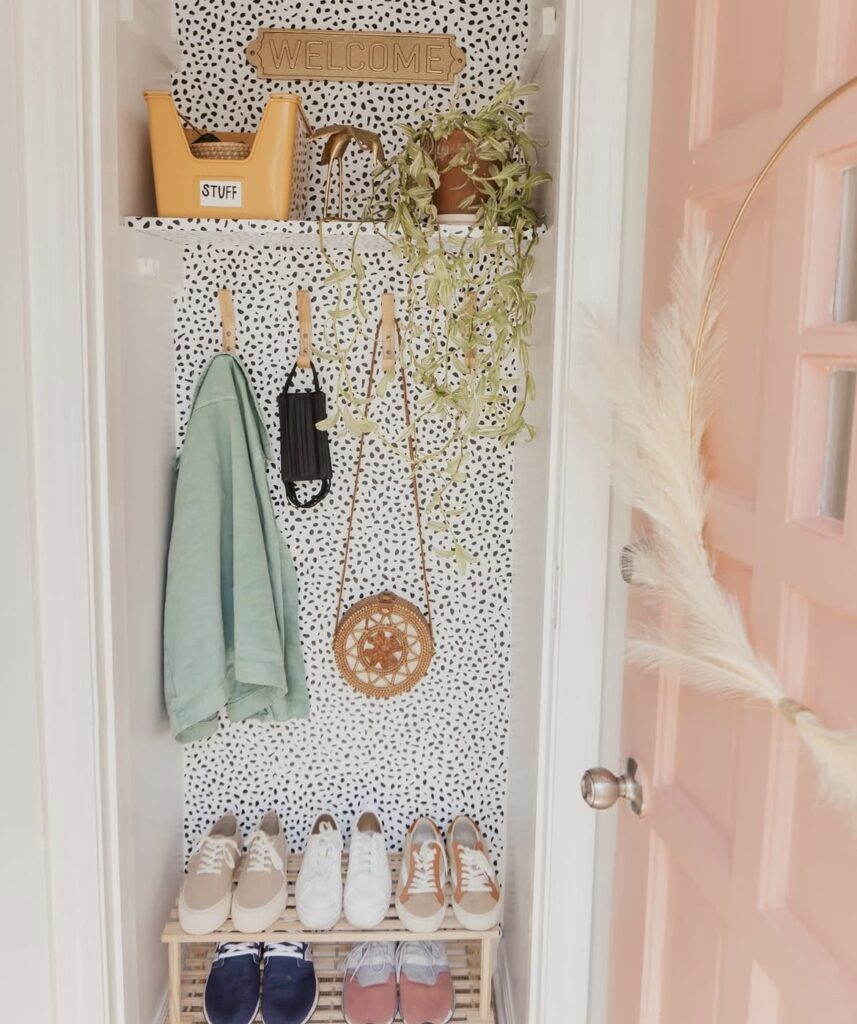 A small closet.