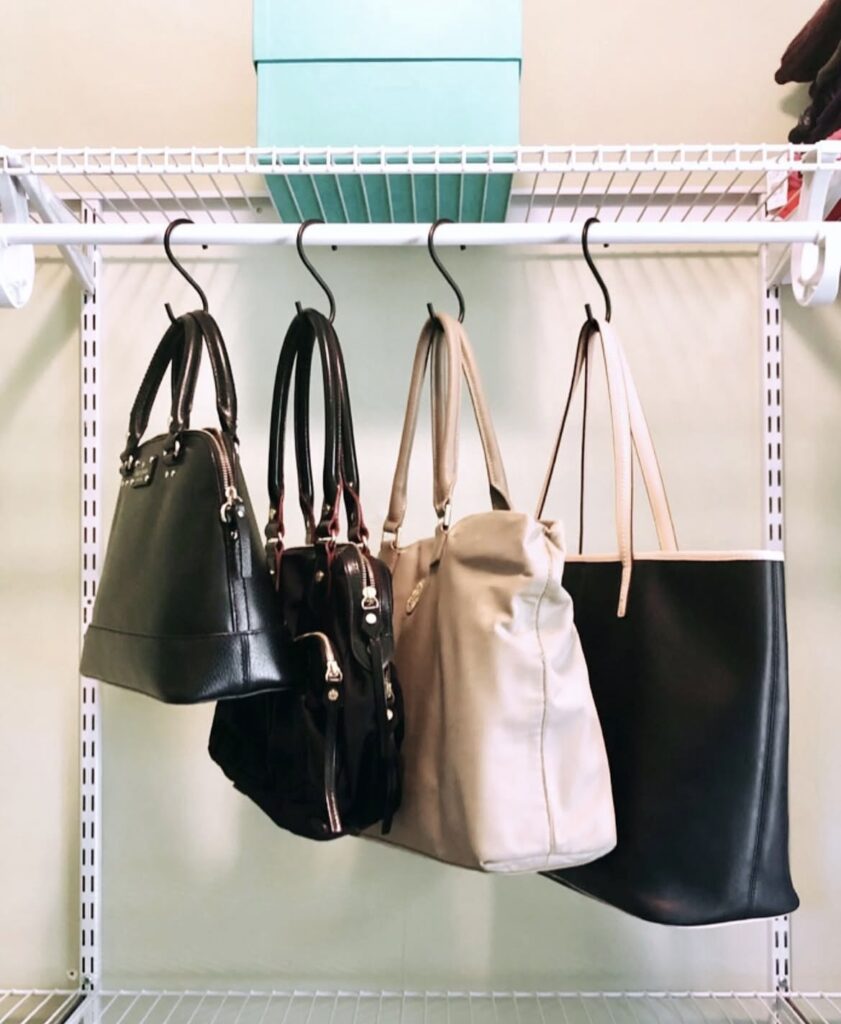 A small walk in closet.