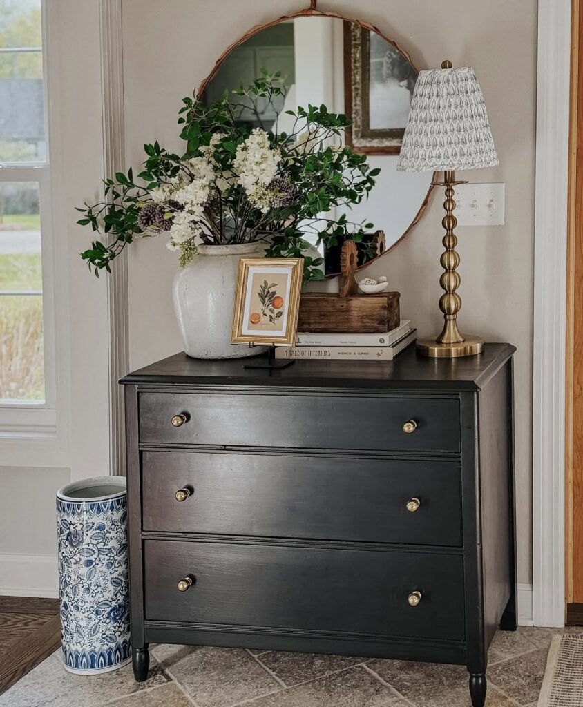 An entryway with storage.