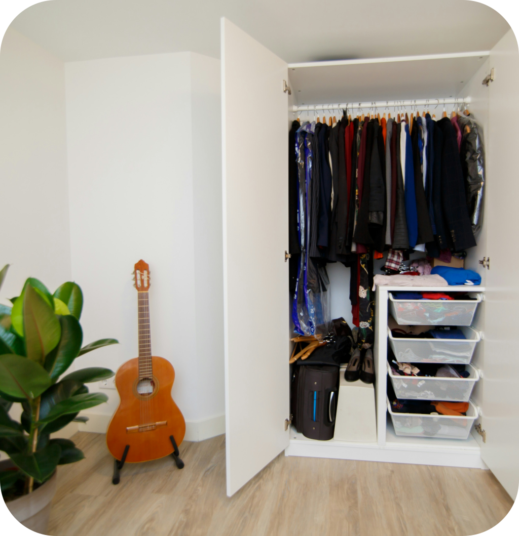A small closet.