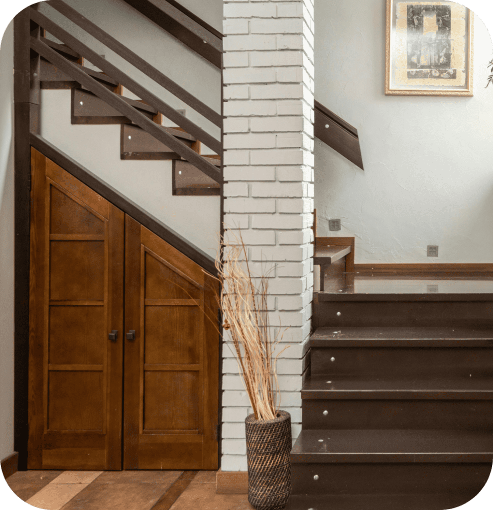 An under stairs closet.