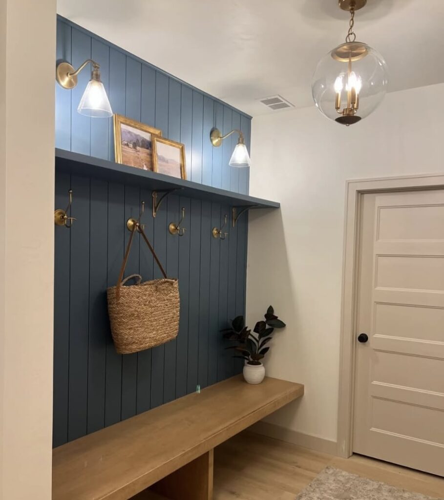 A modern mudroom.
