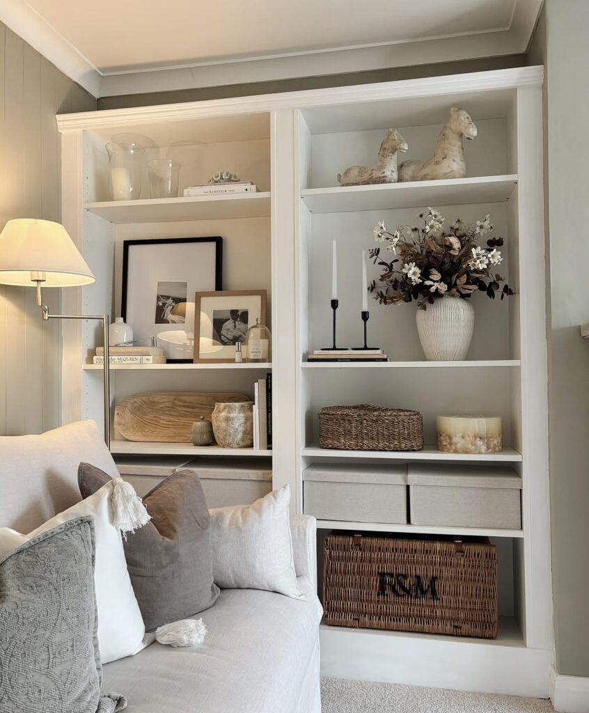 A well-decorated shelf.