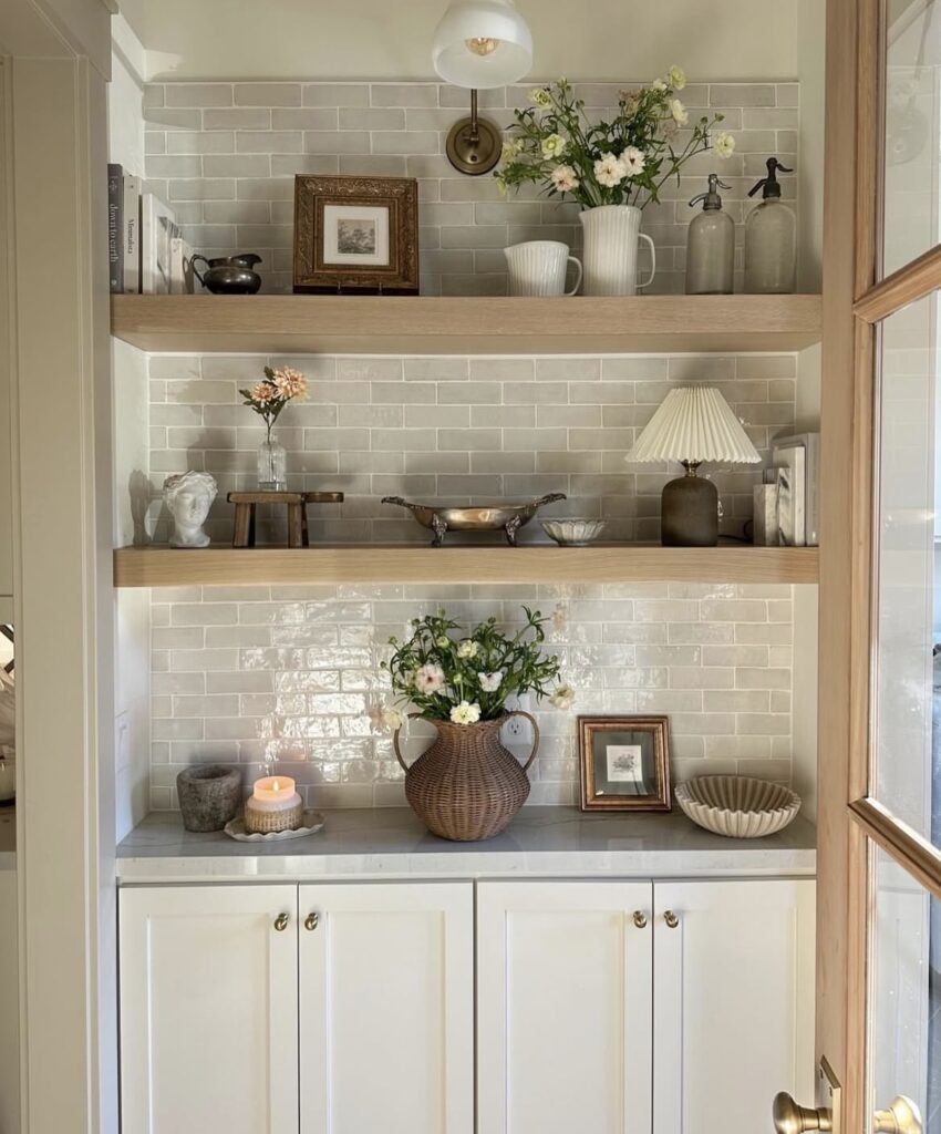 A well-decorated shelf.
