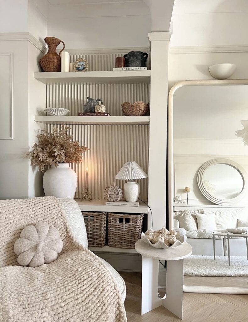 A well-decorated shelf.