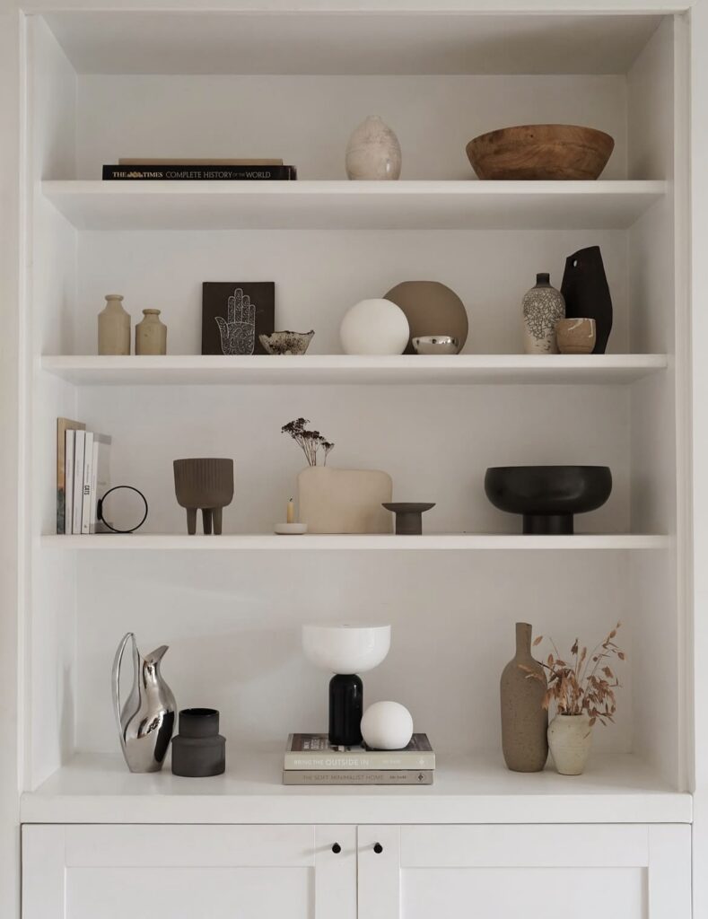 A well-decorated shelf.