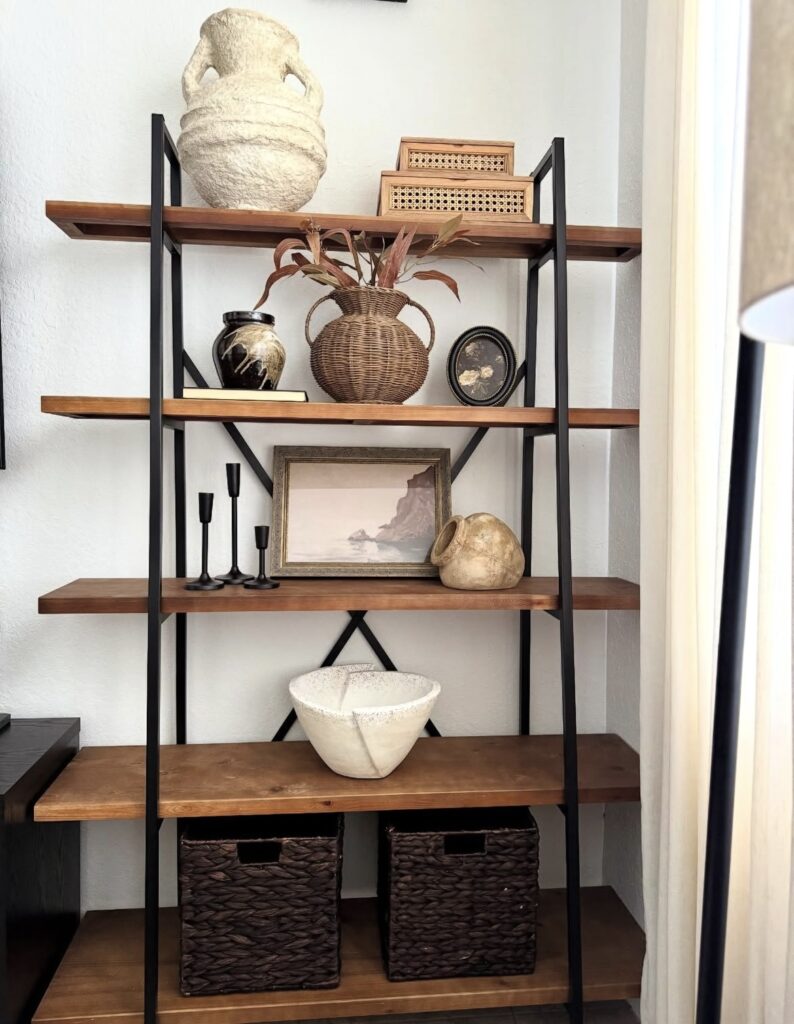 A well-decorated shelf.