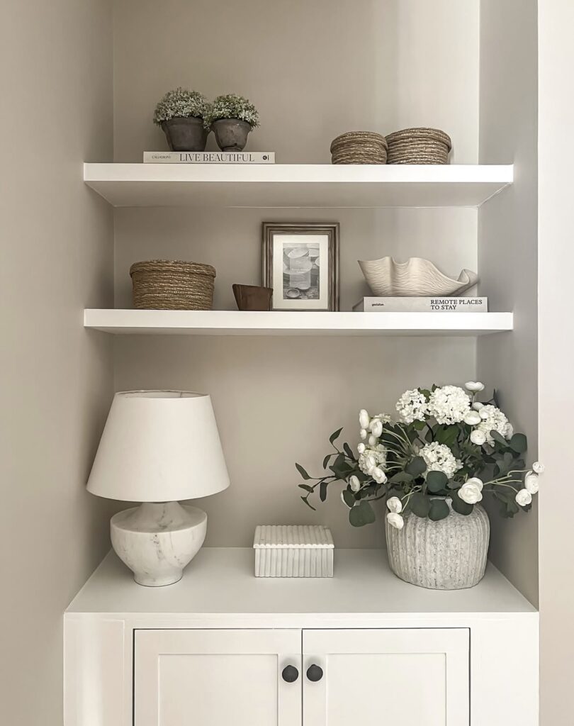 A well-decorated shelf.