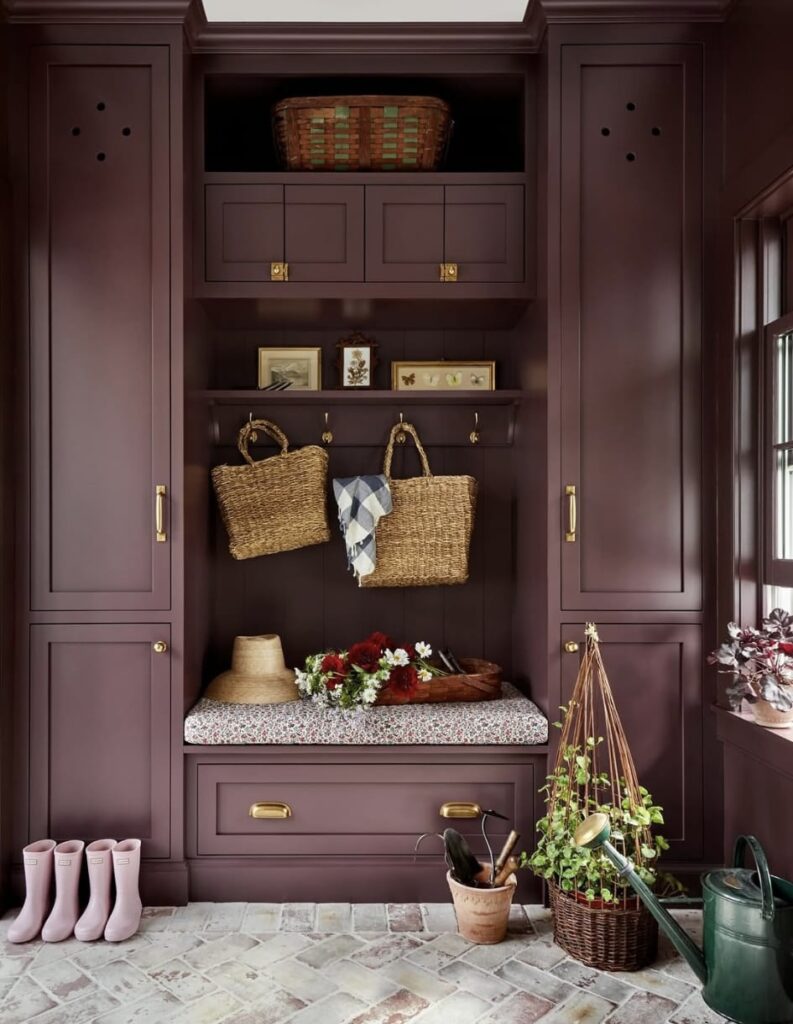 A modern mudroom.