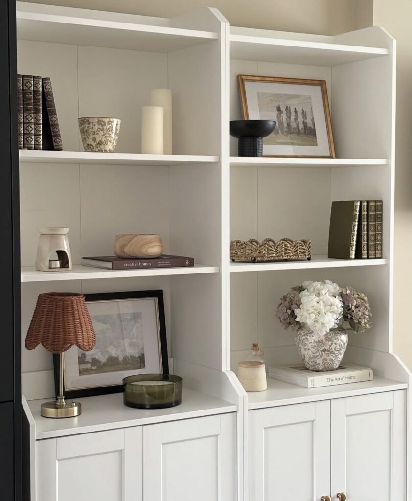 A well-decorated shelf.