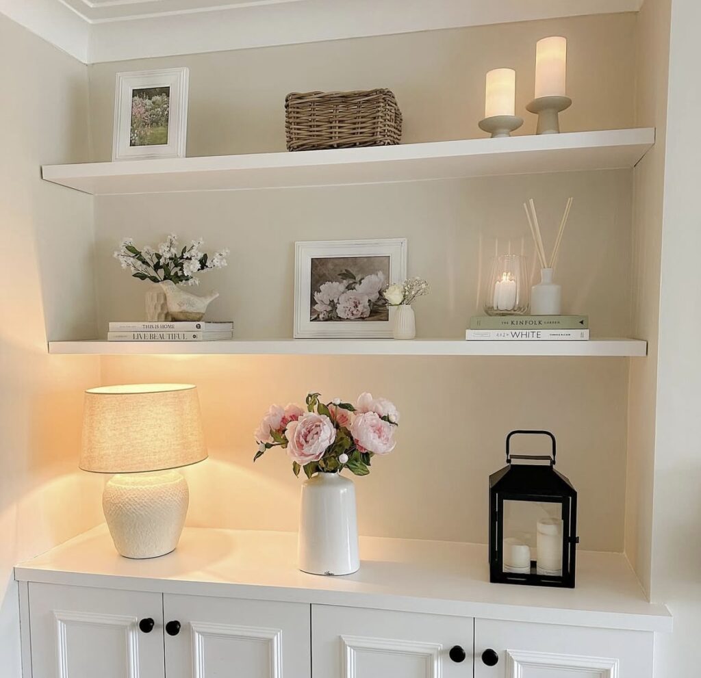 A well-decorated shelf.