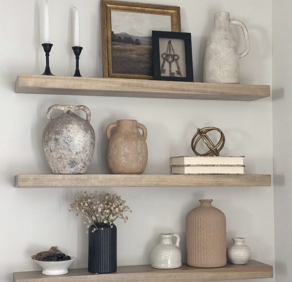 A well-decorated shelf.