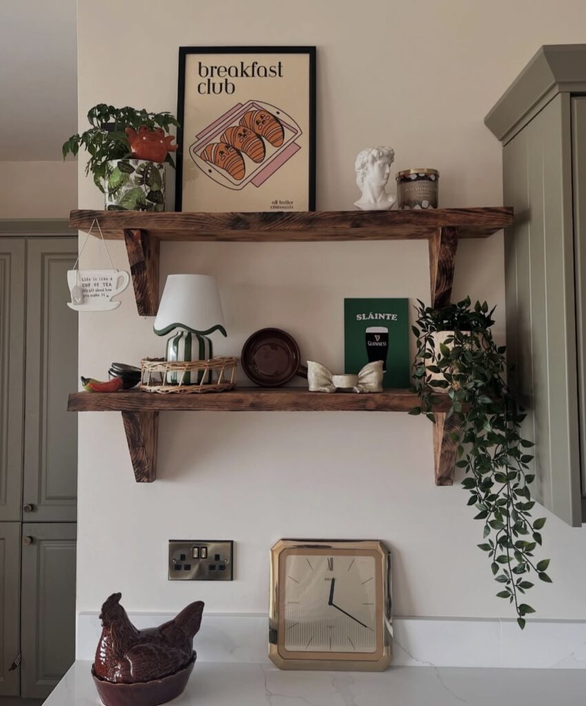 A well-decorated shelf.