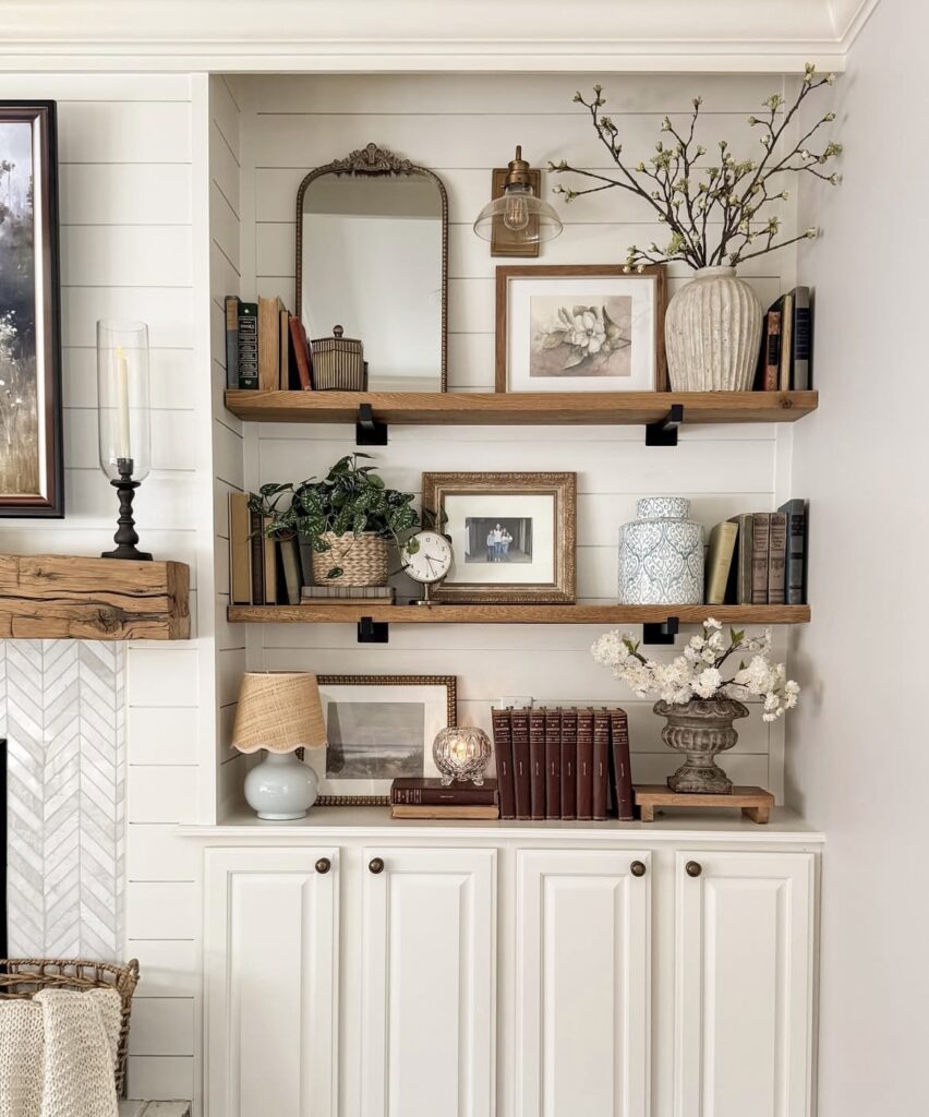 A well-decorated shelf.