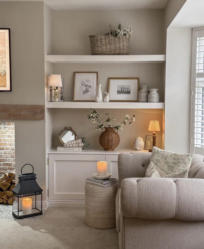 A well-decorated shelf.