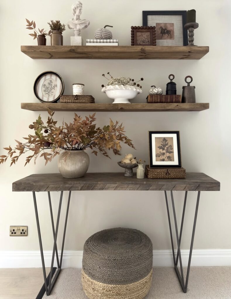 A well-decorated shelf.