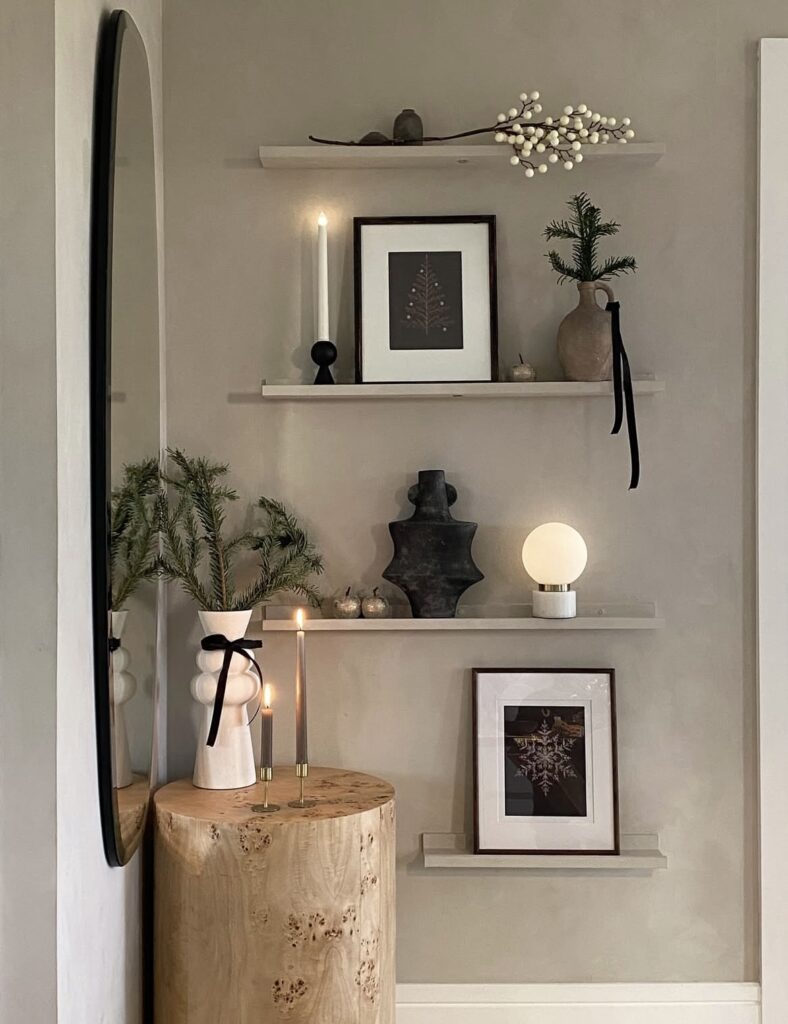 A well-decorated shelf.