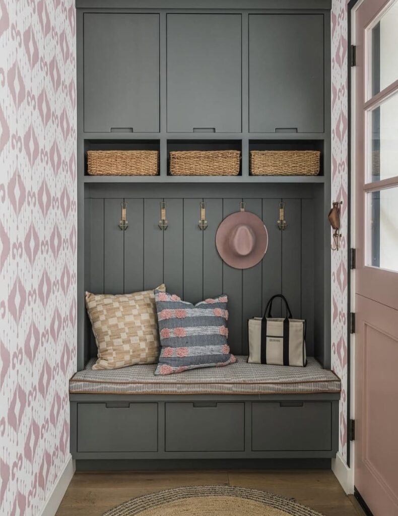 A modern mudroom.