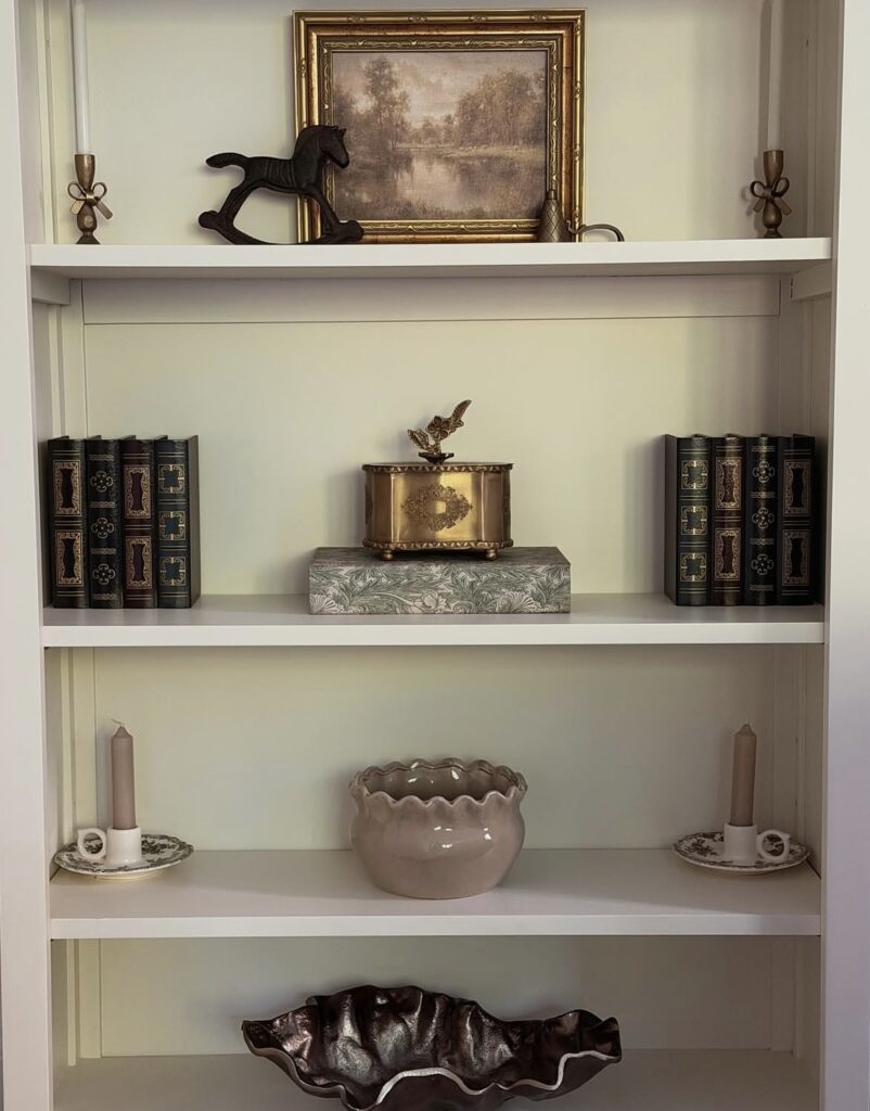 A well-decorated shelf.